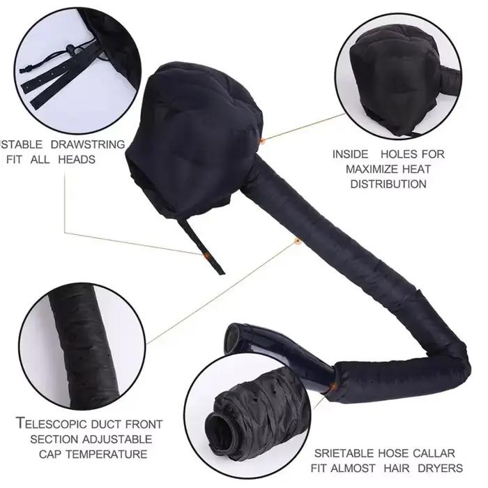 Bonnet de sèche-cheveux à chaleur rapide pour homme paresseux