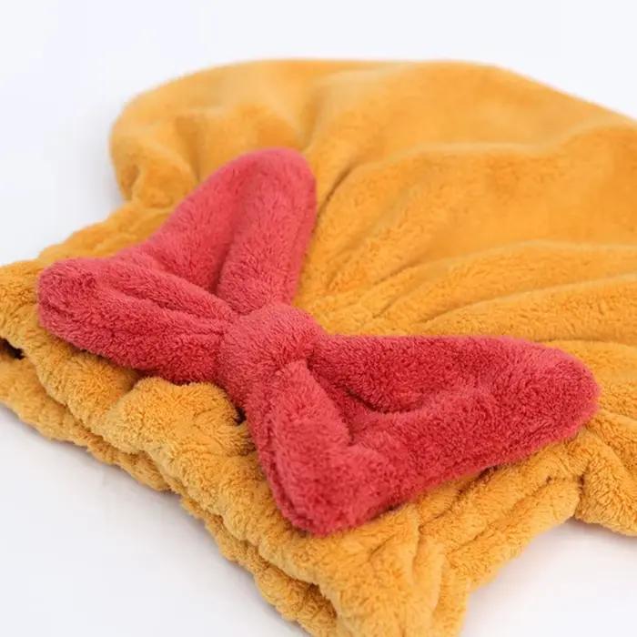Bonnet de bain super absorbant avec nœud pour femme