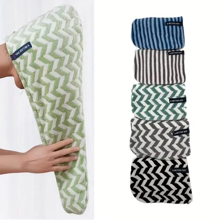 Serviette de bain en microfibre rayée à séchage rapide