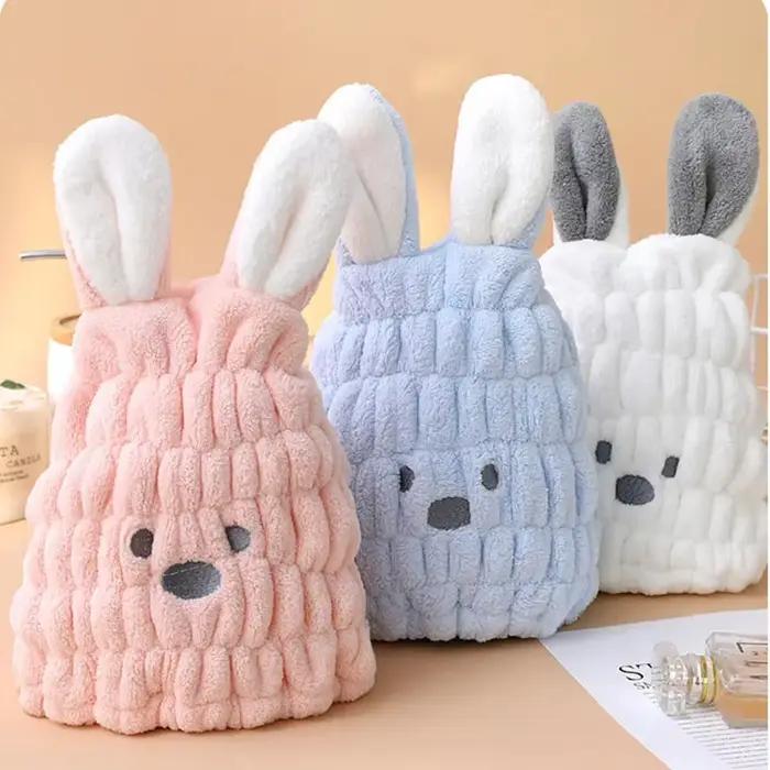 Serviette de séchage de cheveux pour enfants filles doux absorbant