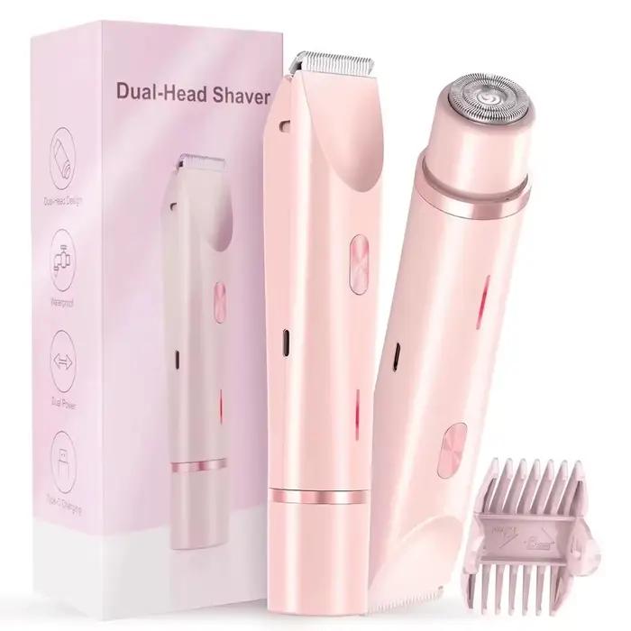 2025 étanche Rechargeable rasoir électrique Mini femmes Bikini tondeuse corps épilateur Mini Double tête épilateur électrique