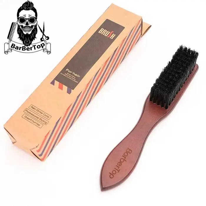 Manche en bois brosse de nettoyage en poils de sanglier coiffure
