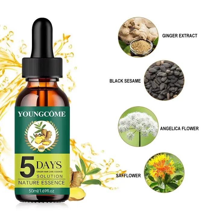 Huile essentielle de gingembre pour cheveux