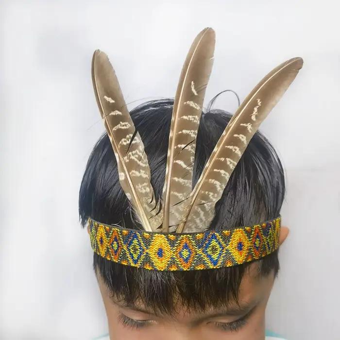 Serre-tête ethnique à plumes