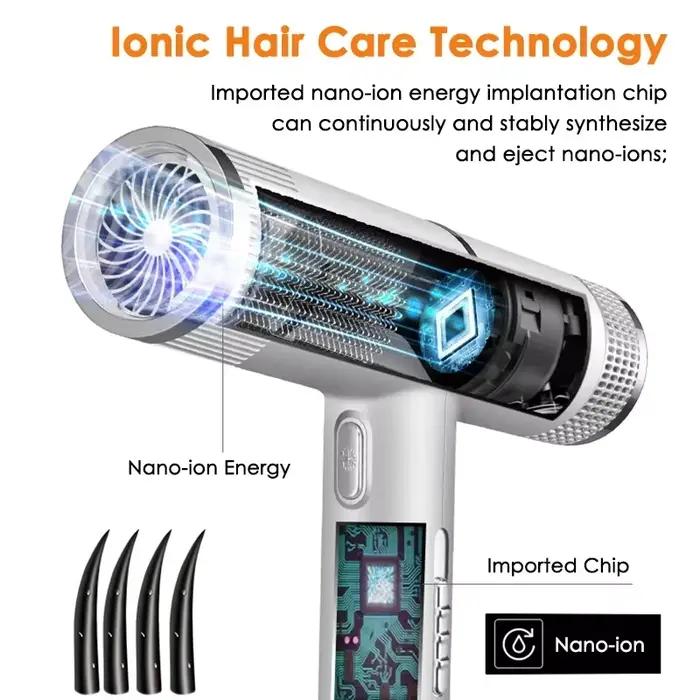Sèche-cheveux professionnel infrarouge négatif ionique