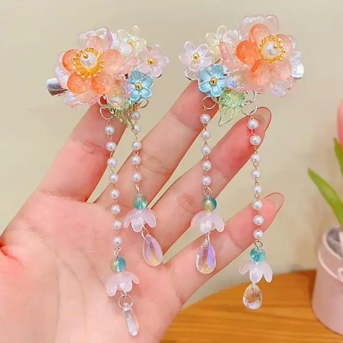 Pince à cheveux rose tendance
