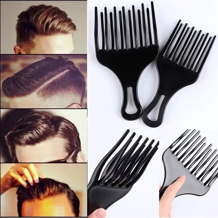 Brosse à Fourche en Plastique Antistatique pour Cheveux Bouclés