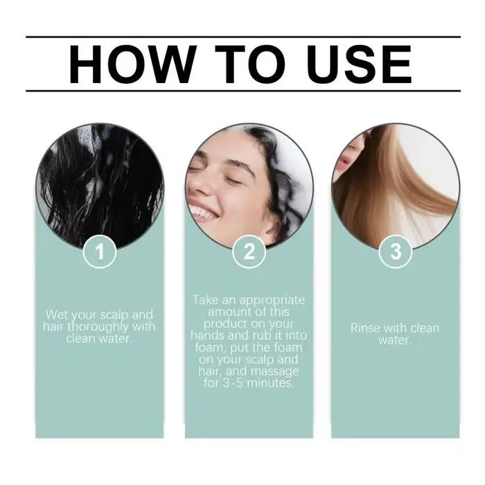 Shampooing Antichute Herbal au Romarin et Biotine pour le Contrôle du Sébum et le Nettoyage du Cuir Chevelu