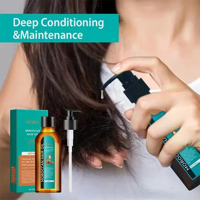 Huile capillaire marocaine MOIKA pour cheveux secs et abîmés