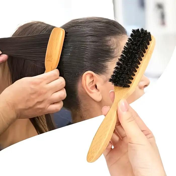 Brosse à cheveux en poils naturels