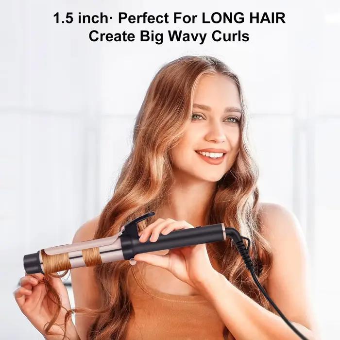 Hatteker fer à friser électrique pour femmes contrôle de température à 3 niveaux en céramique protection des cheveux