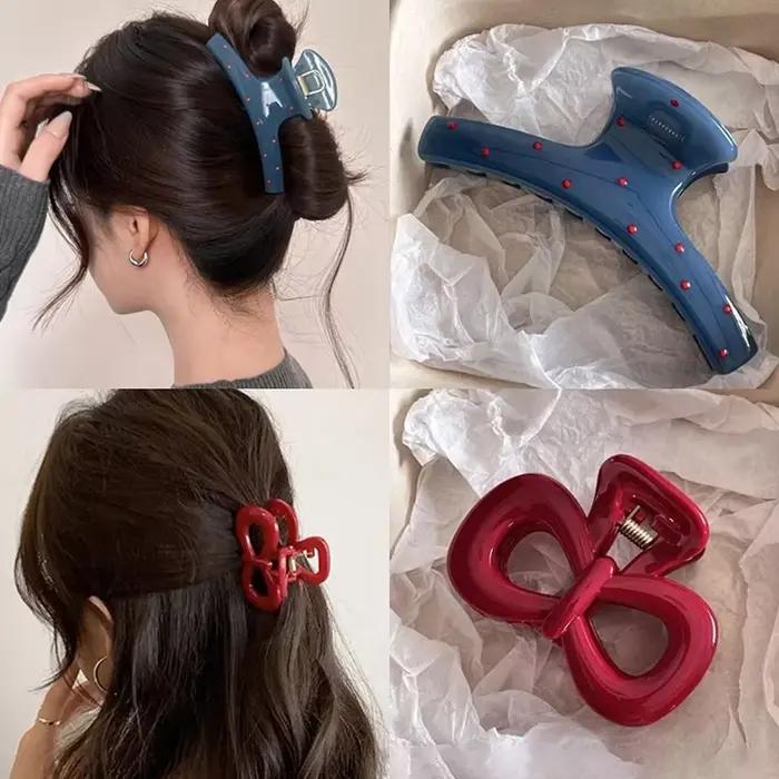 Pince à cheveux Vintage élégante à pois