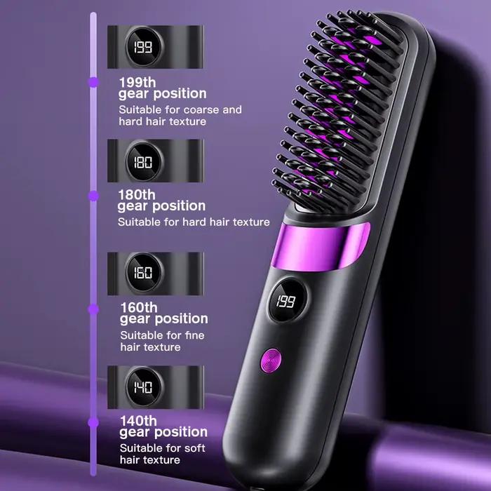Brosse lissante pour cheveux avec écran LCD