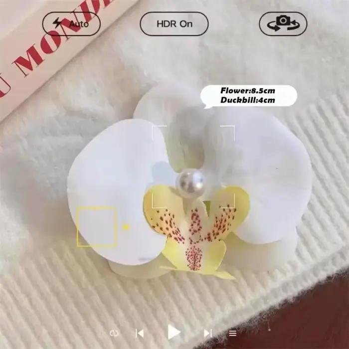 1/6 pièces accessoire de cheveux doux pour les femmes orchidée fleur épingle