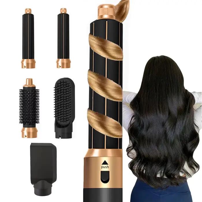 5 en 1 sèche-cheveux ensemble bigoudi peigne chaud professionnel fer à friser lisseur de cheveux outil de coiffure