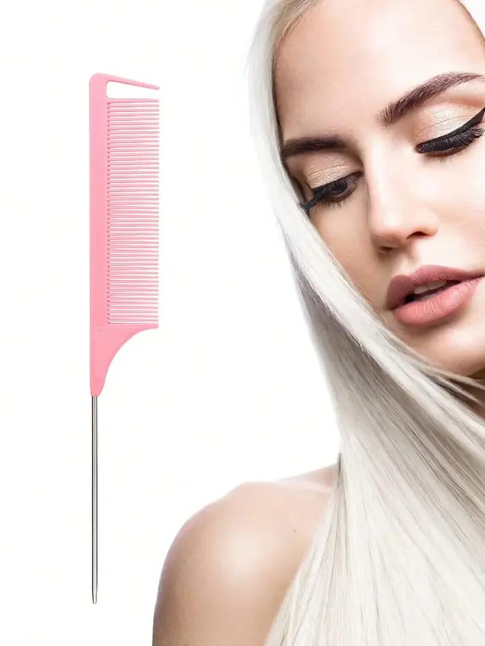 Peigne à cheveux en acier inoxydable à pointe fine