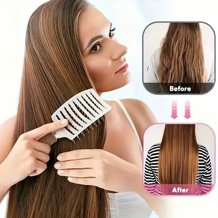 Brosse à cheveux professionnelle incurvée et ventilée