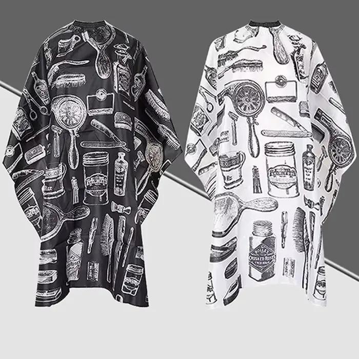 Cape de coiffure professionnelle imperméable à motif rétro pour salon