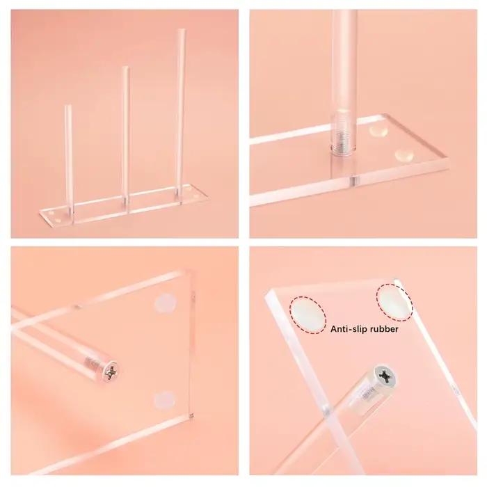 Présentoir organisateur d'accessoires pour cheveux en acrylique