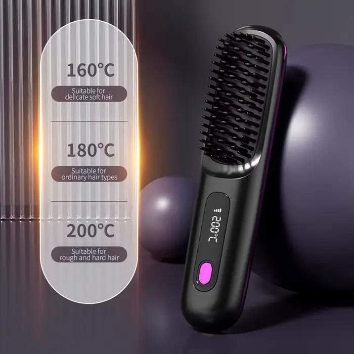Brosse à lisser les cheveux sans fil