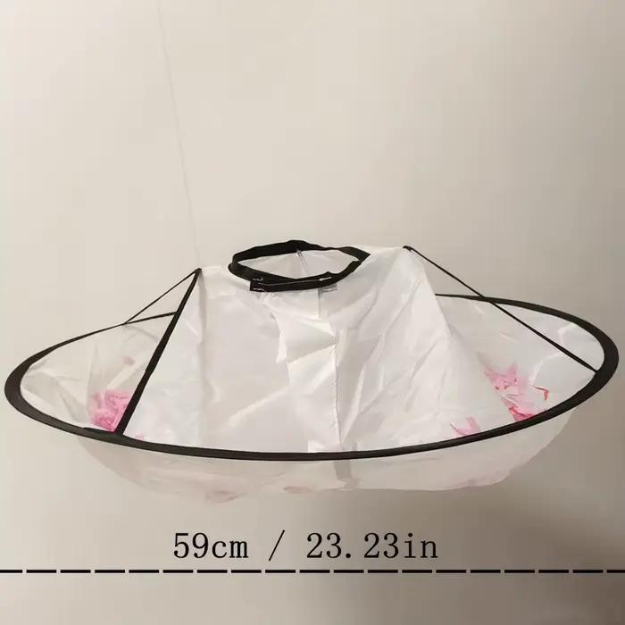 Cape de coiffure pliable pour adultes, outils de coupe de cheveux, tablier de coiffure de style parapluie avec sac de rangement