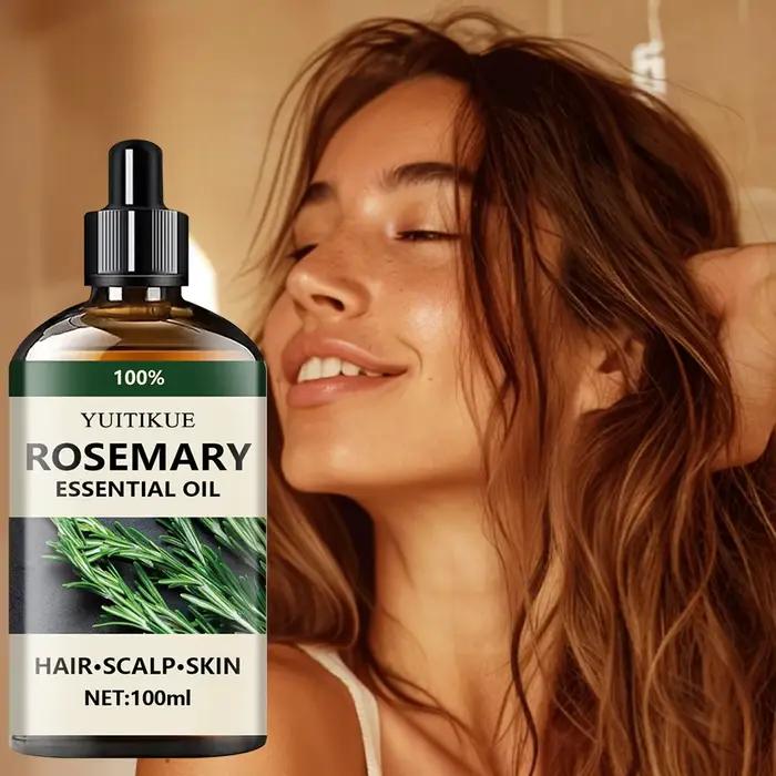 YUITIKUE Huile essentielle de romarin pur 100 % 10 ml - Pour la croissance des cheveux