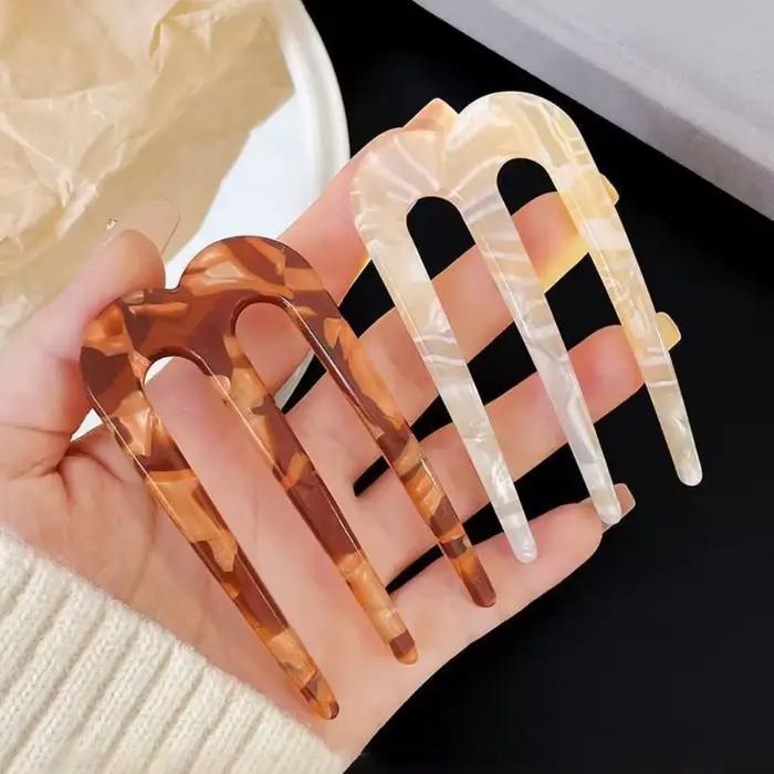Épingles à cheveux françaises en acrylique tendance