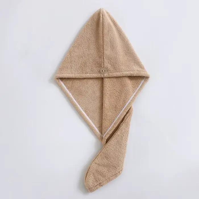 Bonnet de bain en microcarence pour séchage des cheveux pour femme