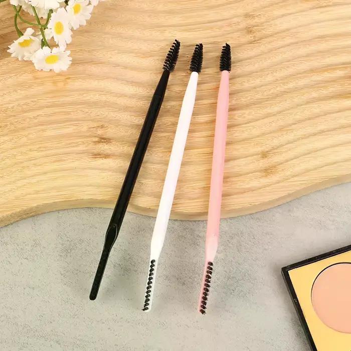 Brosse à sourcils à Double tête, peigne à cils, façonnant les cils, pour le toilettage des sourcils, outil de maquillage réutilisable
