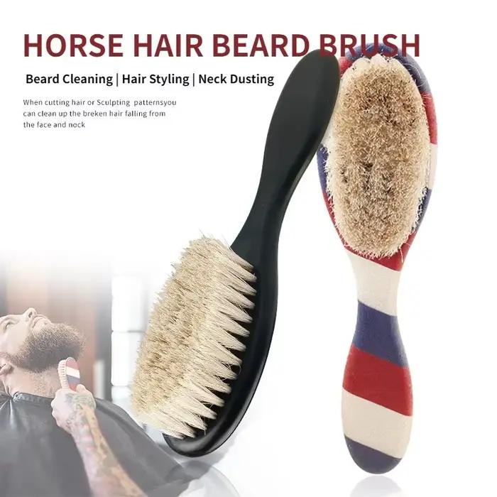 Nouveau Style barbier cou Duster brosse Double face rayé Salon outils de coiffure pour épilation visage barbe propre brosses de rasage