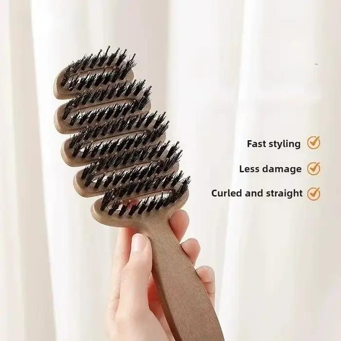 Brosse démêlante en poils de sanglier