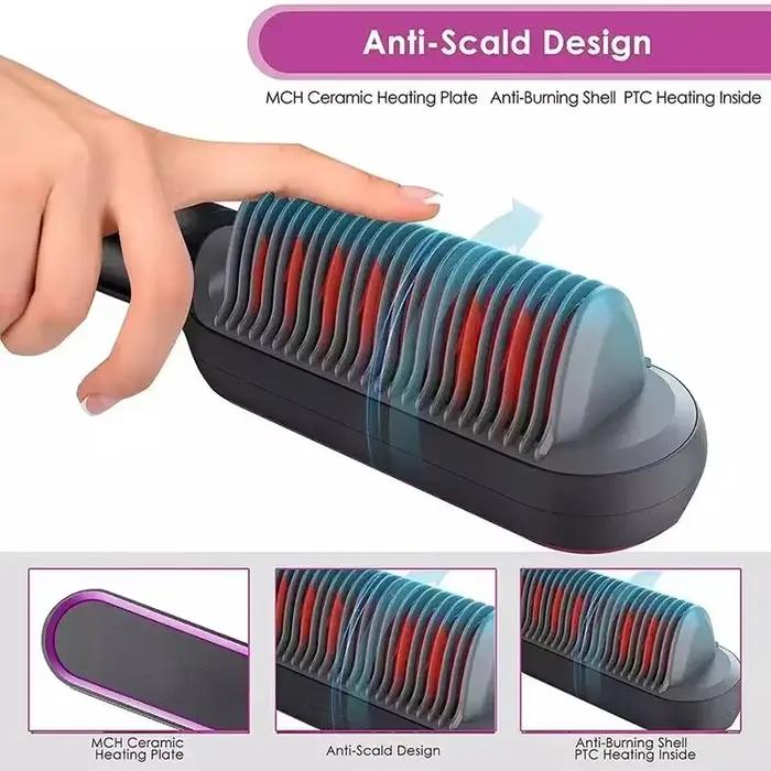Peigne thermostatique pour lisser les cheveux