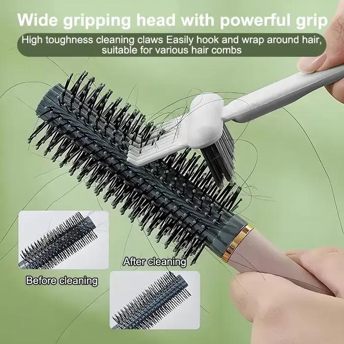 Outil de nettoyage de peigne à cheveux et de brosse à double Action