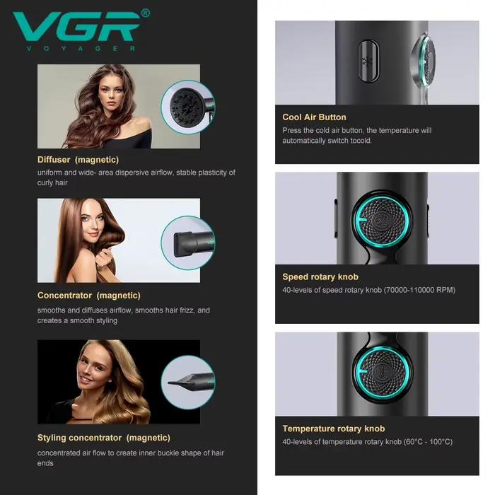 VGR seche cheveux professionnel diffuseur