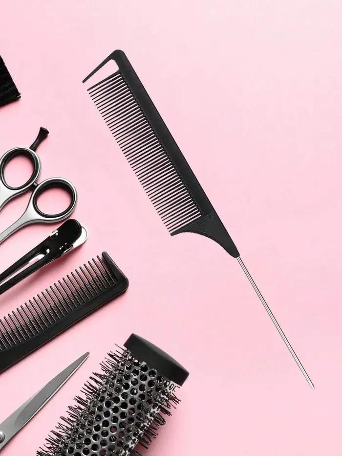 Peigne à cheveux en acier inoxydable à pointe fine