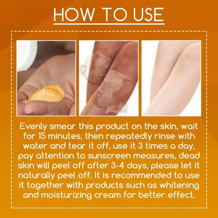 Lotion Peeling à l'orange pour la peau foncée