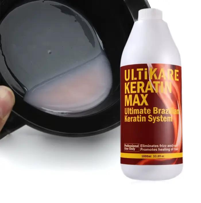 Lisseur brésilien de formaline 8% de traitement de kératine de 1000ml et brillant lisse pour des cheveux endommagés