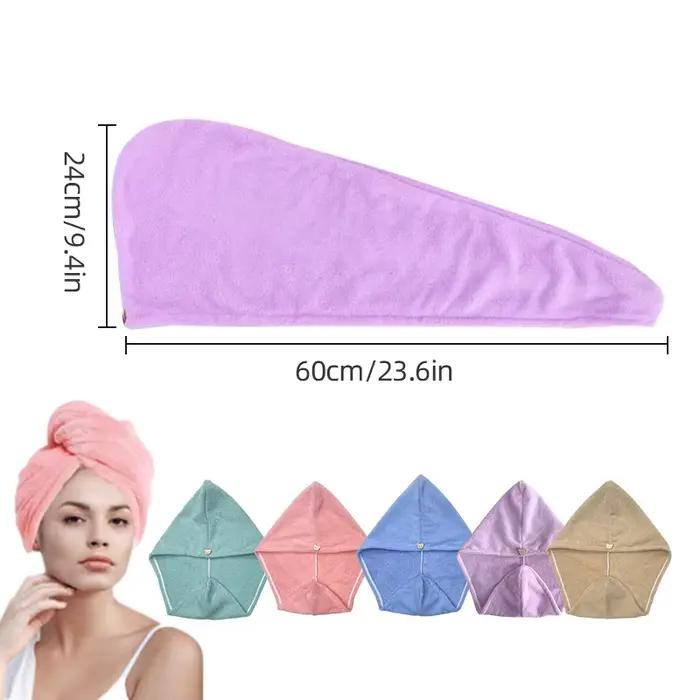 Serviette de cheveux en microfibre pour femmes