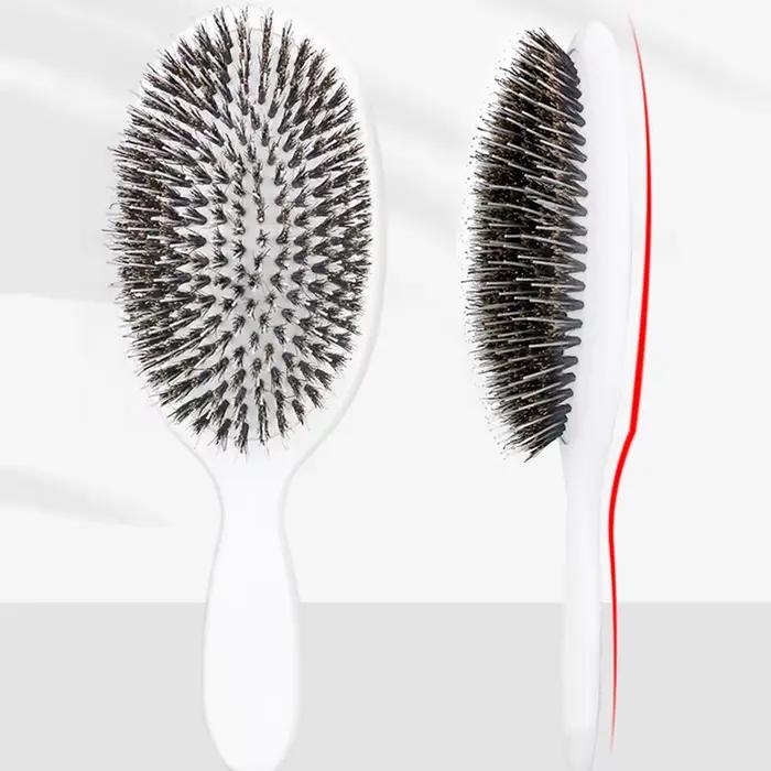 Brosse à cheveux en poils de sanglier