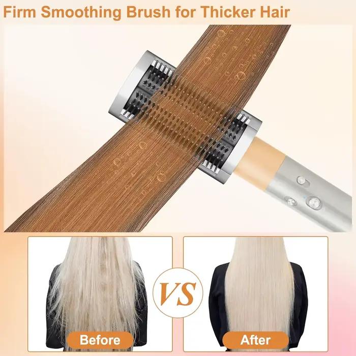 Brosse professionnelle à lisser ferme, 2 pièces, fixation Airwrap, sèche-linge pré-coiffage pour soins capillaires de Style Salon à la maison