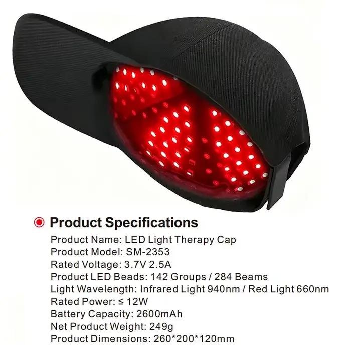 Casque de luminothérapie LED 660nm 940nm pour la repousse des cheveux et le traitement de la perte