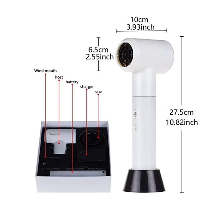 Sèche-cheveux sans fil à charge USB