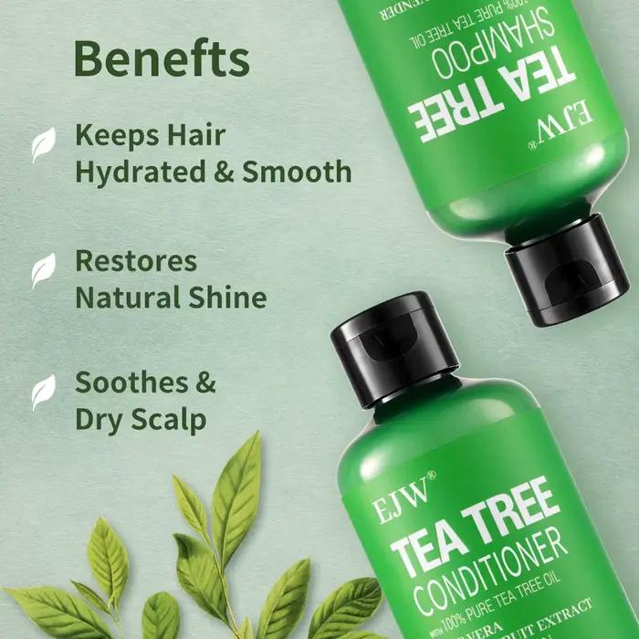 Ensemble shampoing et après-shampoing à l'huile d'arbre à thé | Rafraîchit le cuir chevelu