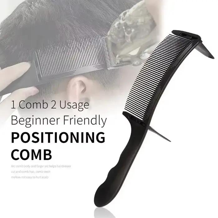 Peigne de coupe de cheveux à dessus plat pour barbier