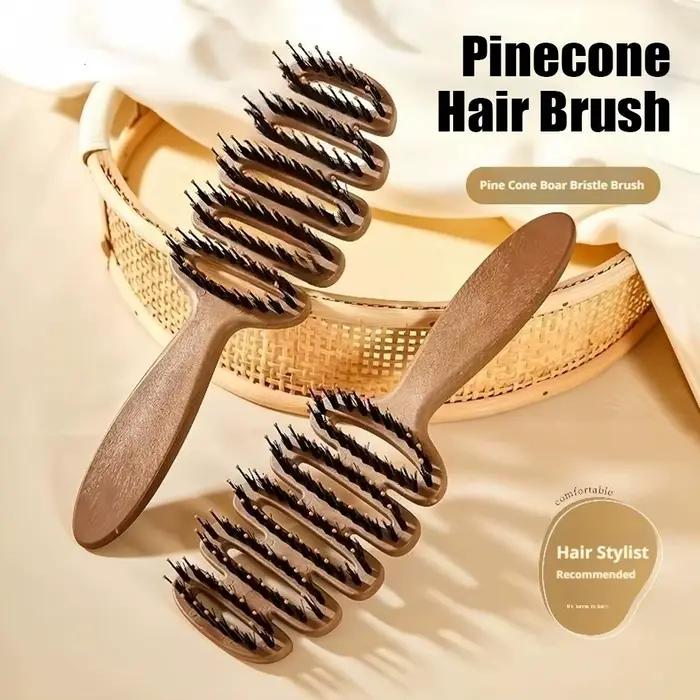 Brosse à cheveux en poils de sanglier