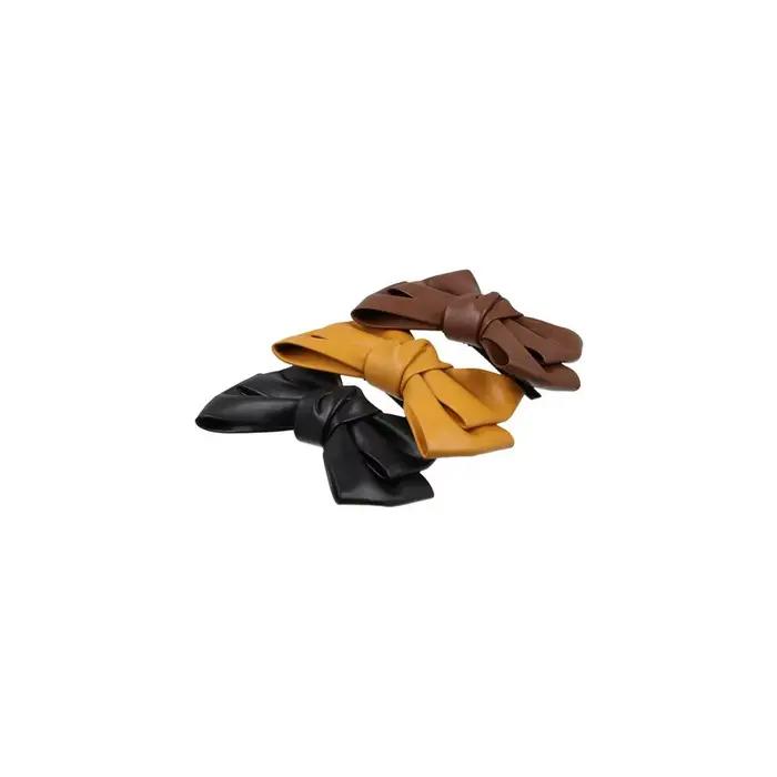 Accessoires filles coréennes pinces à bec de canard femmes en cuir PU