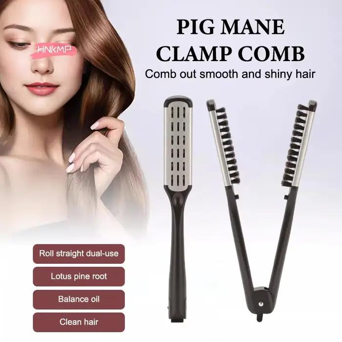Brosse à lisser professionnelle pour cheveux de sanglier
