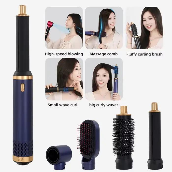 Kit de coiffure LUXLOCK sans fil 5-en-1 : Sèche-cheveux