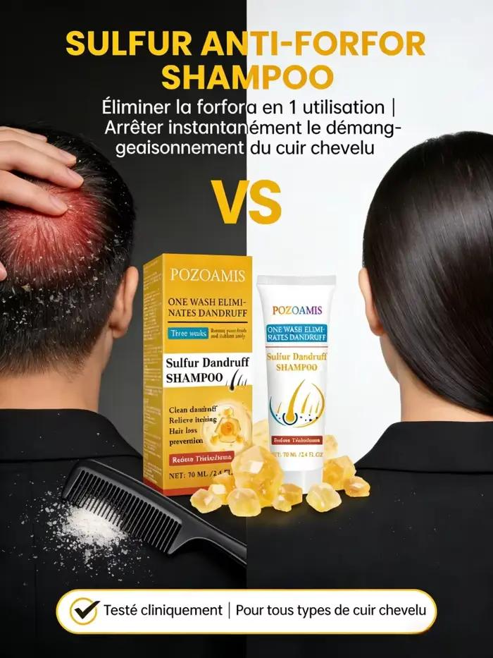 Shampoo antipelliculaire au soufre pour tous types de cheveux
