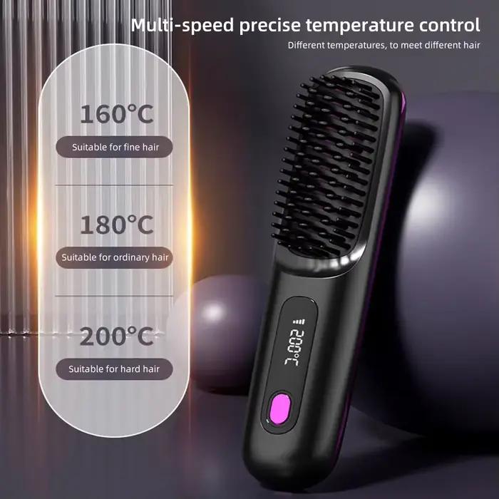 Peigne électrique en céramique avec chauffage Usb